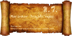 Marinkor Trajánusz névjegykártya